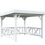 Palmako Pavillon Lenna Set, 300x300 cm, weiß lackiert, mit Geländer. Weekendhaus für den Garten.