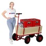 Profi Bollerwagen BOLLY mit Luftbereifung, rot pulverbeschichteter Stahlrahmen, Traglast 150kg.