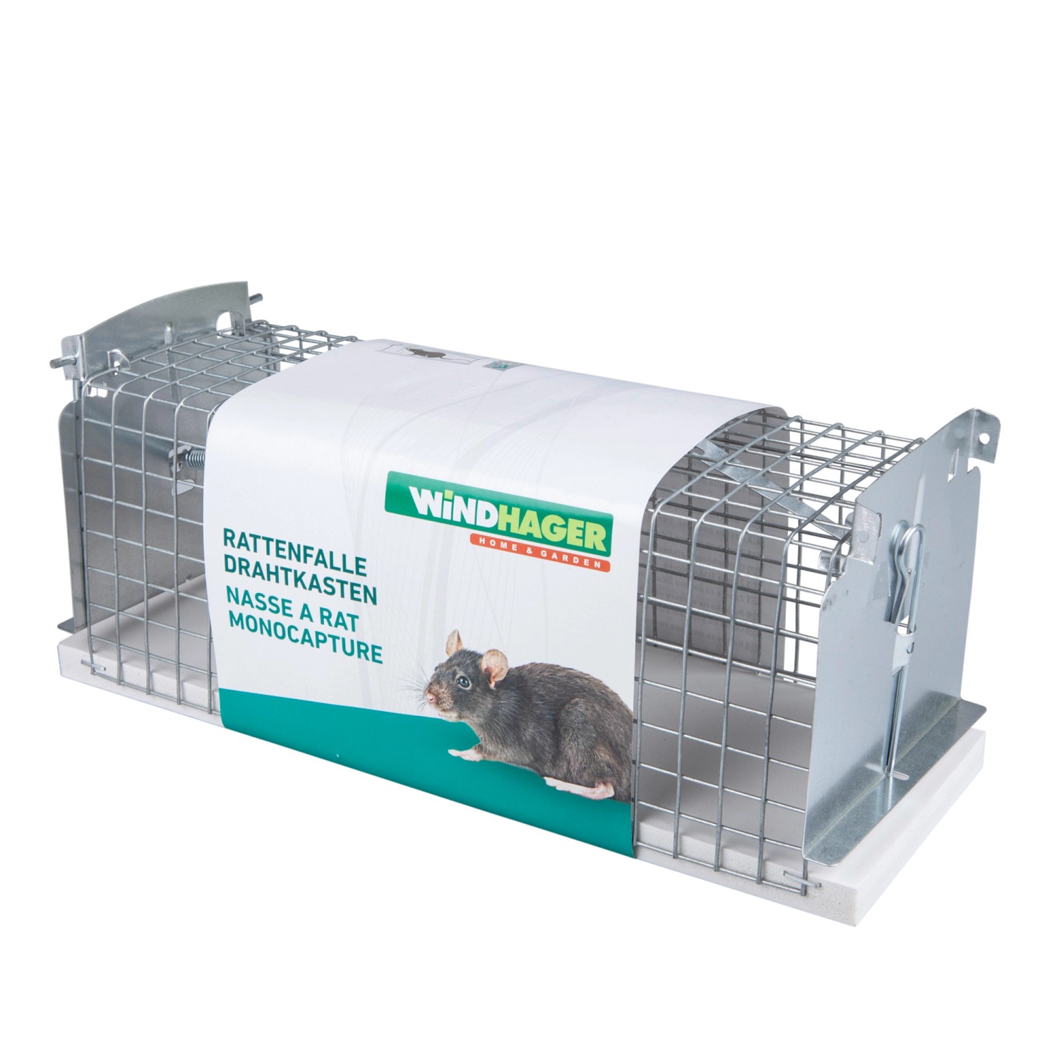 Windhager Drahtkasten-Rattenfalle: Lebendfalle aus Draht für die schonende Rattenbekämpfung.