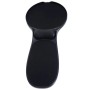 Schwarze ergonomische Armauflage mit integriertem Mauspad und gepolsterter Handgelenk-Ablage für Bürostühle.