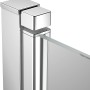 Detailaufnahme: Chrom-Profil und Glaswand der baliv Duschkabine DUK-90.50E Eckdusche.