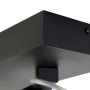 Detailaufnahme: Schwarzer QAZQA Design Spot "Go" mit 2 verstellbaren Flammen.
