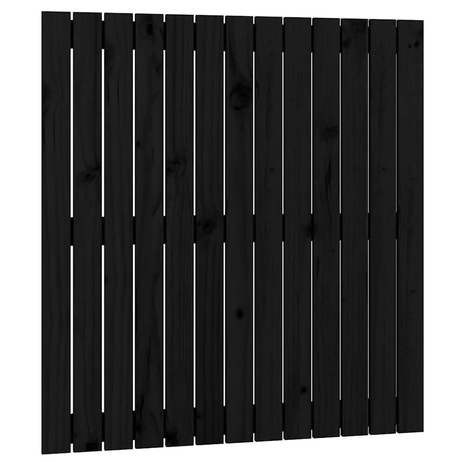vidaXL Wand-Kopfteil Schwarz 82,5x3x90 cm Massivholz Kiefer 824907