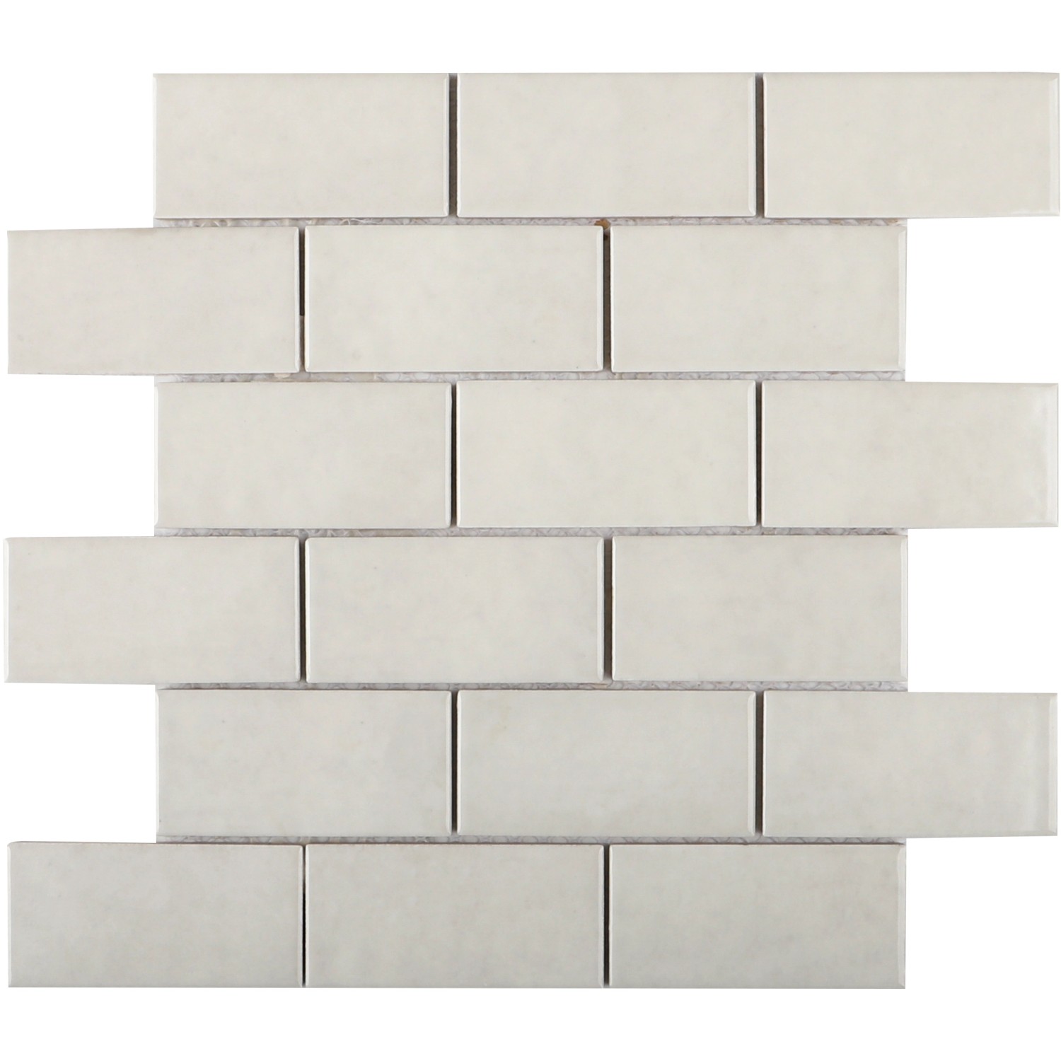 Mosaikmatte Castello Brick Keramik Weiß 30,3 cm x 30,6 cm günstig online kaufen