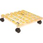 Wagner Multi Roller mit Zitronenmuster, Rolluntersetzer aus Holz mit 4 Rollen, max. 100 kg Tragkraft.