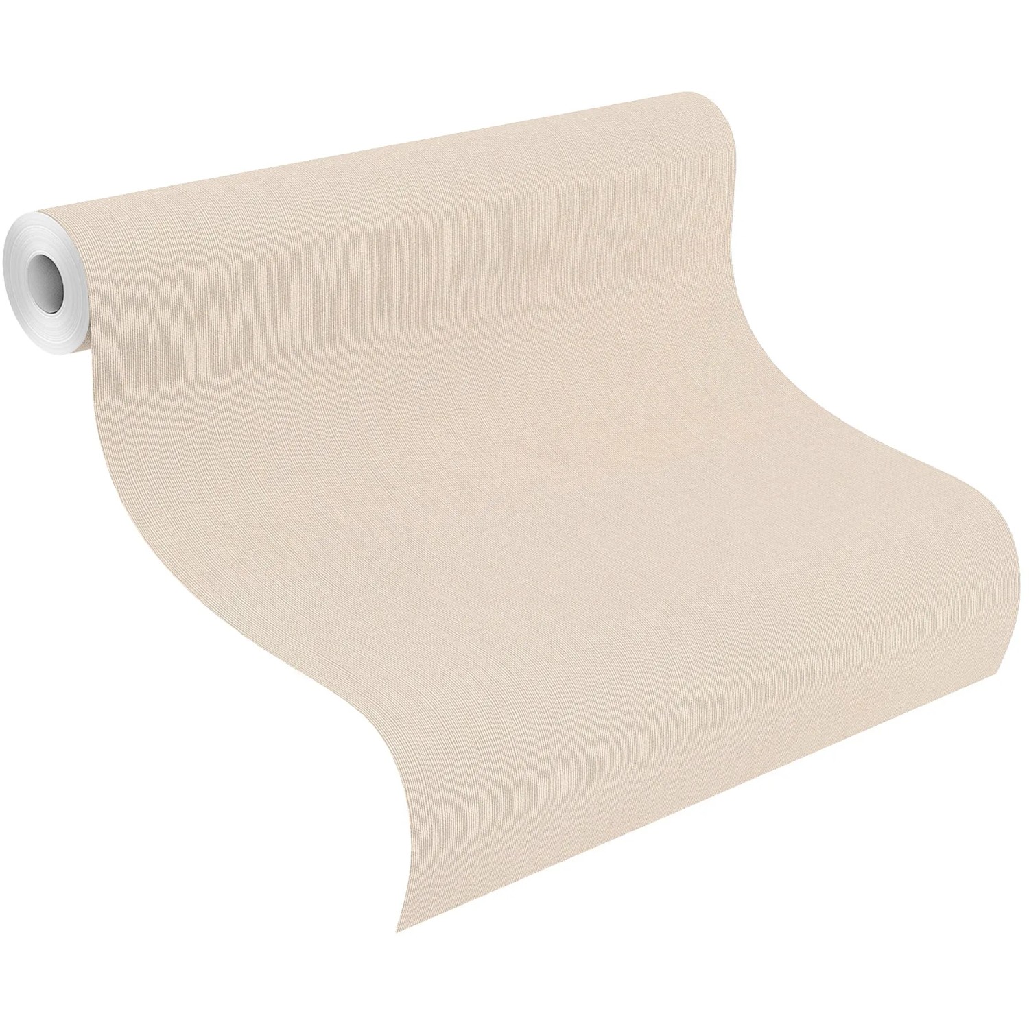 Rasch Vliestapete Florentine III, Uni Creme, Rollenformat 10,05x0,53m, textile Struktur.