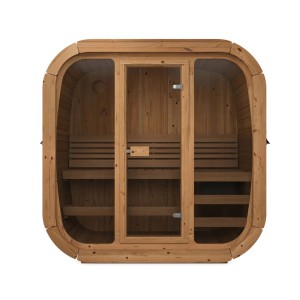 Weka Saunahaus Laadi 1 Thermoholz 28/42 mm mit Kompakt-Ofen 9 kW 400 V