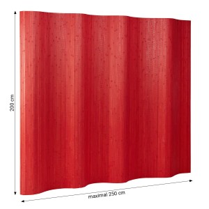 Homestyle4u Paravent Raumteiler in Rot 250x200 cm 304