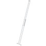 PROREGAL Sprossen-Schiebeleiter, 2x18 Sprossen, mit Traverse für sicheren Stand. Aluminium Leiter.