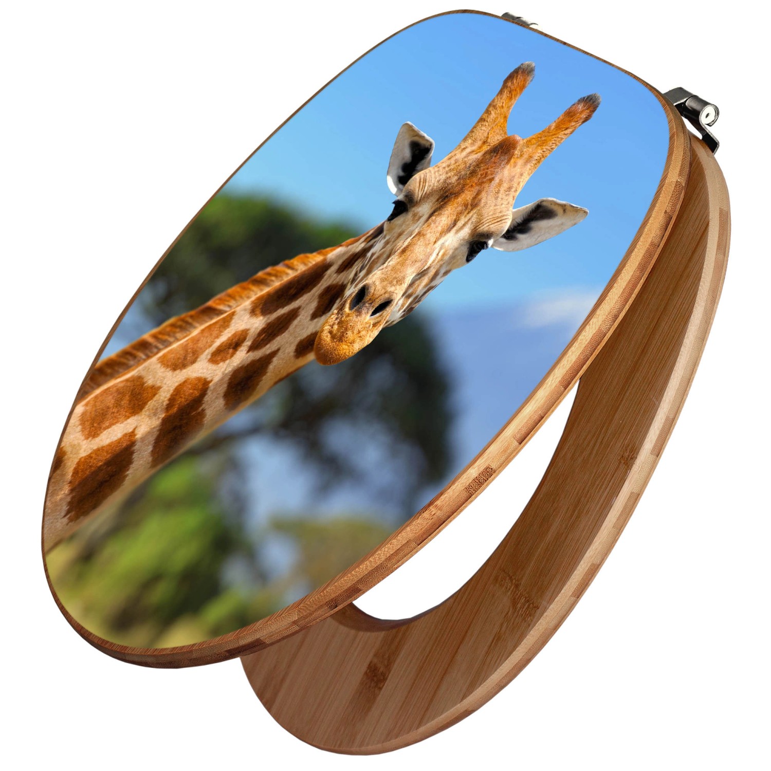 Banjado Design WC Sitz Bambus Toilettendeckel Toilettensitz Bambus Holz Klo günstig online kaufen