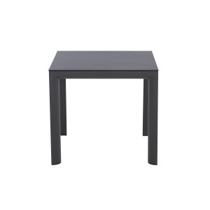 Rechteckiger, grauer Siena Garden Gartentisch Silva aus Ferrostone, 80x80 cm.