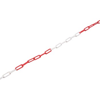 Absperrkette Rot/weiß, 10 Mm Durchmesser, Max. 10 M Länge | Aus Kunststoff Für Innen & Temporären Außeneinsatz
