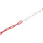 Rot-weiße Absperrkette aus Kunststoff, 6 mm stark, als Meterware.
