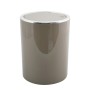 MSV Kosmetikeimer Kamaka, 6 l, Taupe, mit Schwingdeckel und glänzender Oberfläche.