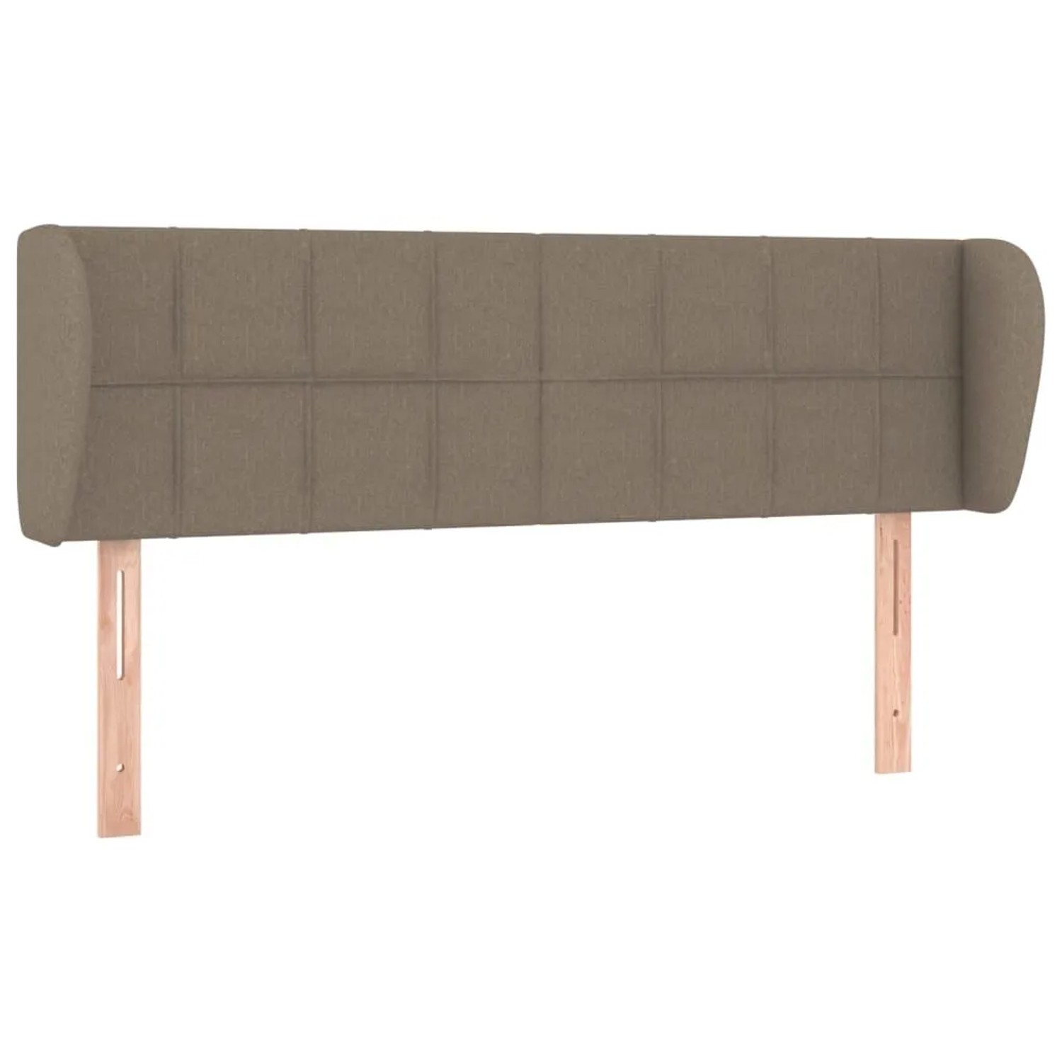 vidaXL Kopfteil mit Ohren Taupe 147x23x78/88 cm Stoff 3117146