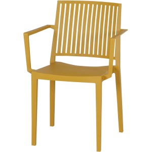 Siena Garden Stapelsessel Lane in Senfgelb, Gartenstuhl mit Armlehnen.