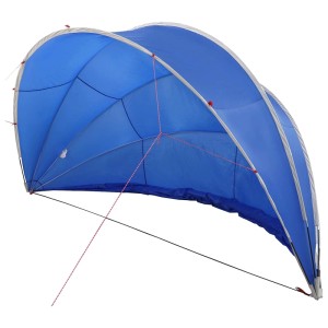 Blauer vidaXL Pool-Dome 500x500x236cm als Poolabdeckung für Schutz vor Blättern und Sonne.