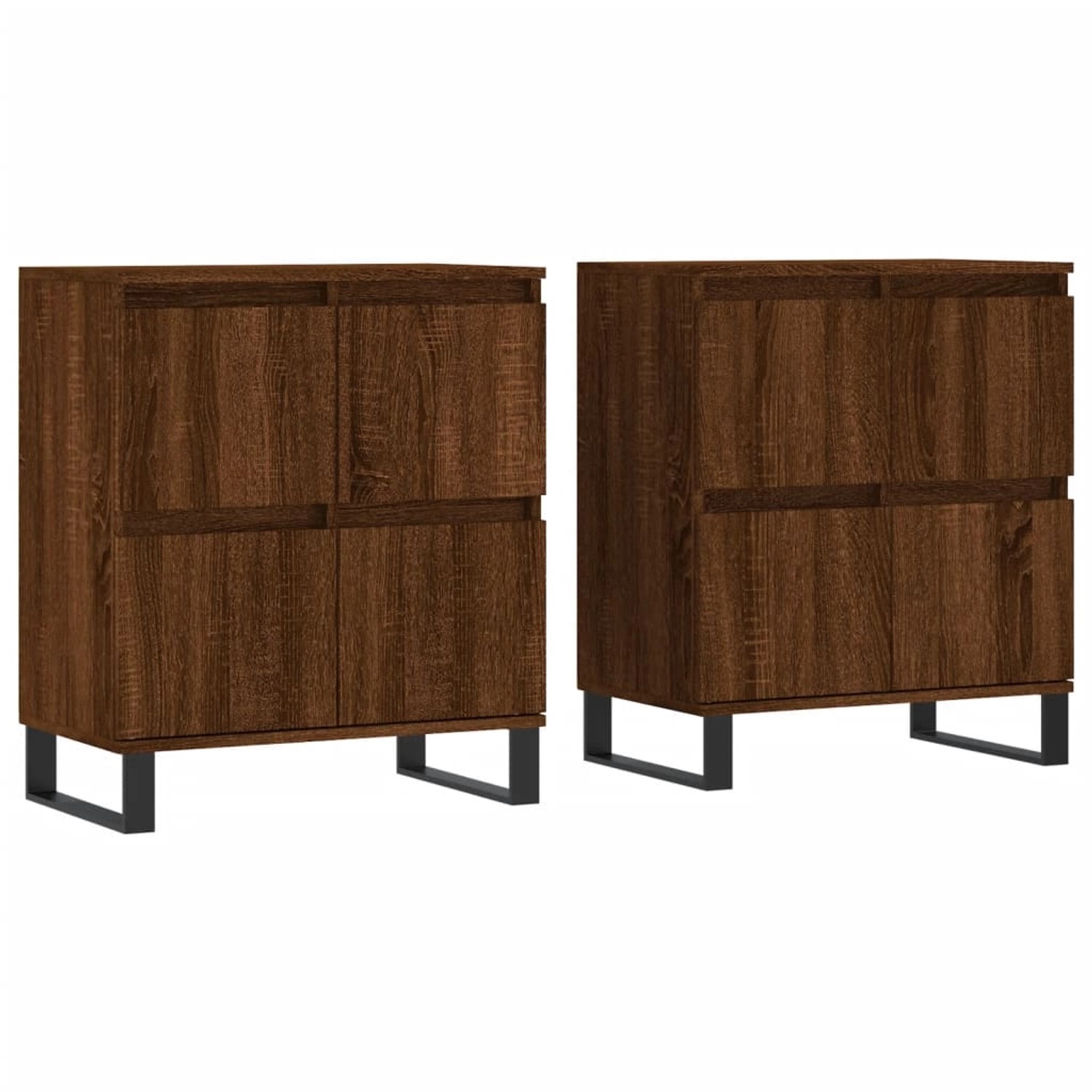 vidaXL Sideboards 2 Stk Braun Eichen-Optik Holzwerkstoff 3190188 günstig online kaufen
