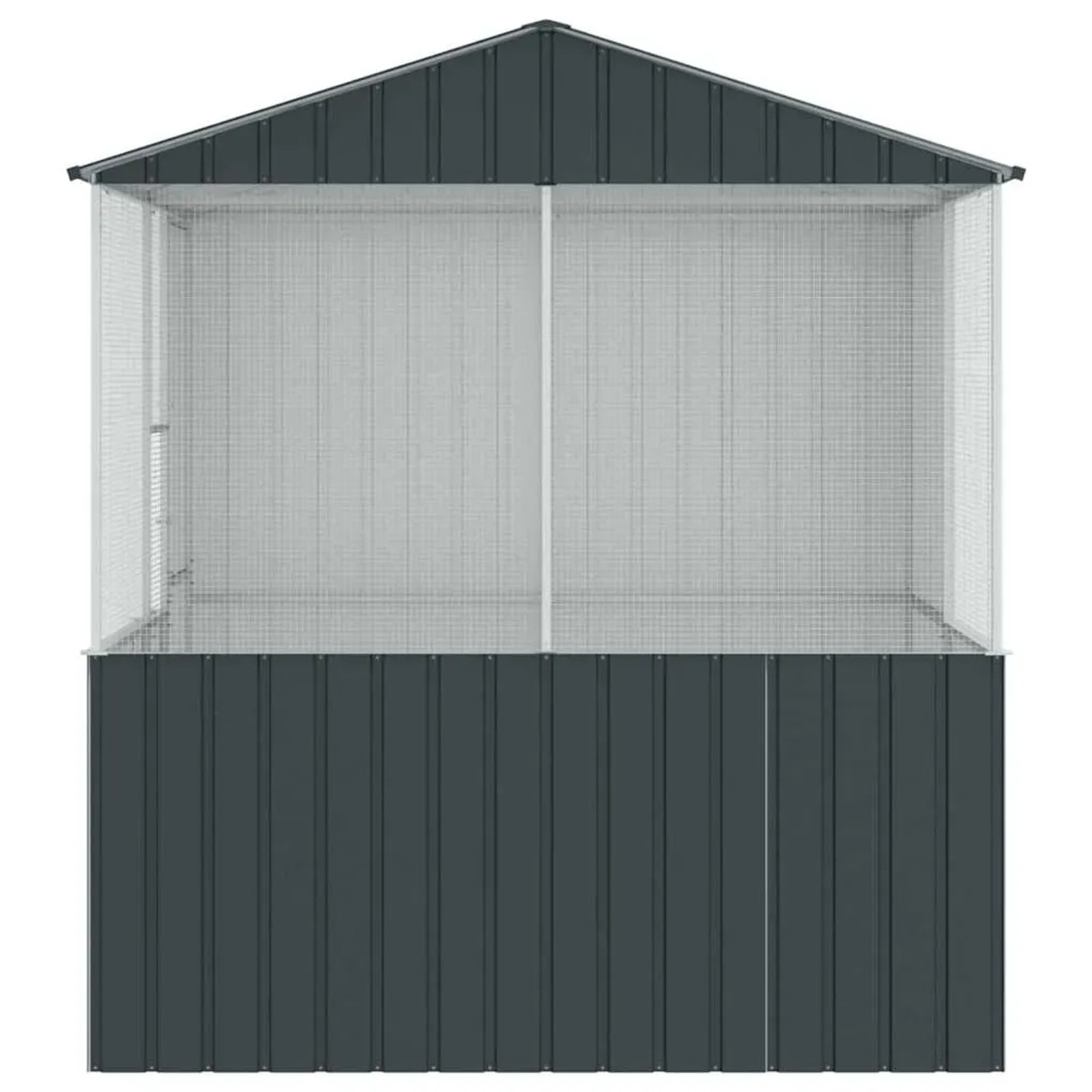 vidaXL Vogelkäfig Anthrazit 215 x 209 x 230 cm Verzinkter Stahl 3325170_7