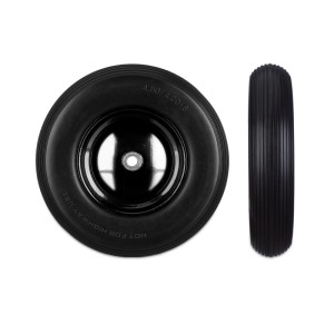 Relaxdays Schubkarrenrad Vollgummi Schwarz Pannensicher Kugellager 39 cm x 9 cm