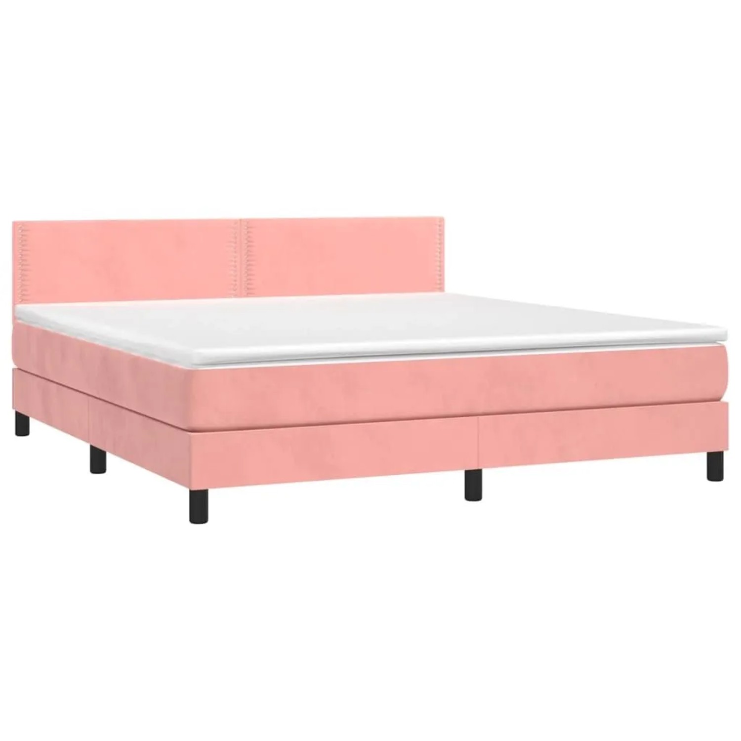 vidaXL Boxspringbett mit Matratze Rosa 160x200 cm Samt 3141256 günstig online kaufen