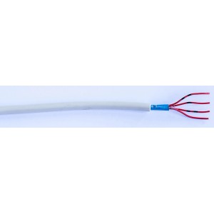 Weißes, geschirmtes Telefonkabel J-02YS(ST)H, 50 m, mit vier Adern.