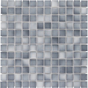 Mosaikmatte Keramik Grau Melange, 33x33cm, für individuelle Akzente.