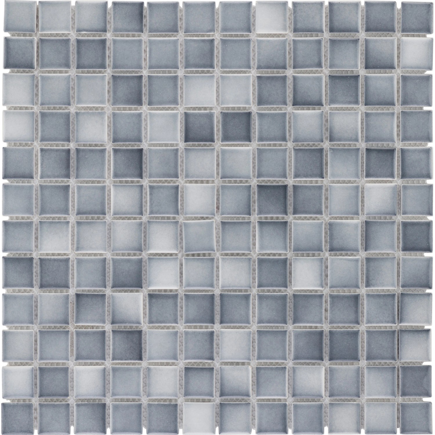 Mosaikmatte Keramik Grau Melange 33 cm x 33 cm günstig online kaufen