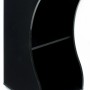 Schwarzer Fluval Aquariumunterschrank Flex für 57 l Aquarium mit zwei Ablagefächern.