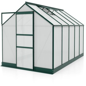 Vitavia Gewächshaus Apollo 6200 Smaragd mit Fundament, Hohlkammerplatten und Aluminiumrahmen.