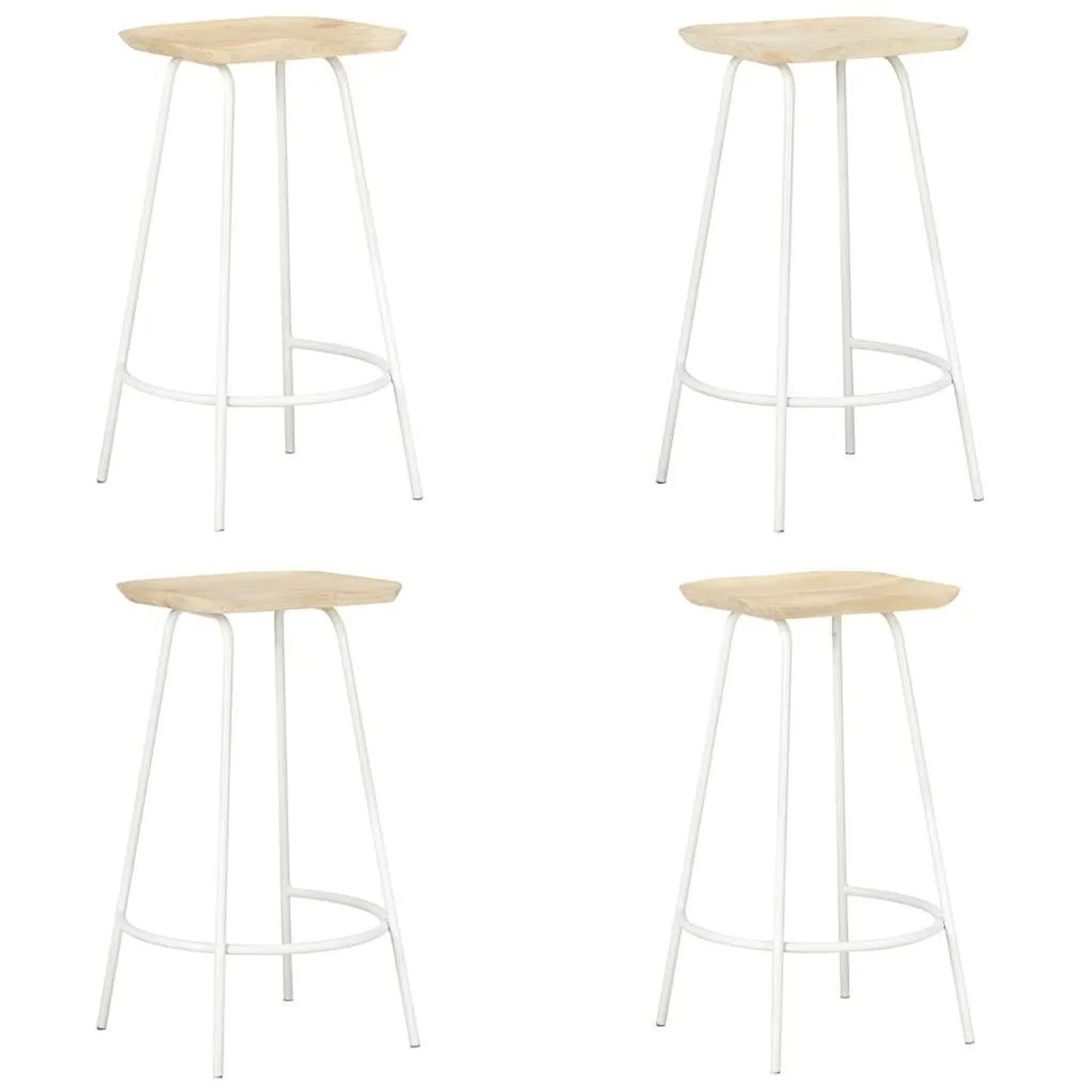vidaXL Barhocker 4 Stk Mango Massivholz 320650