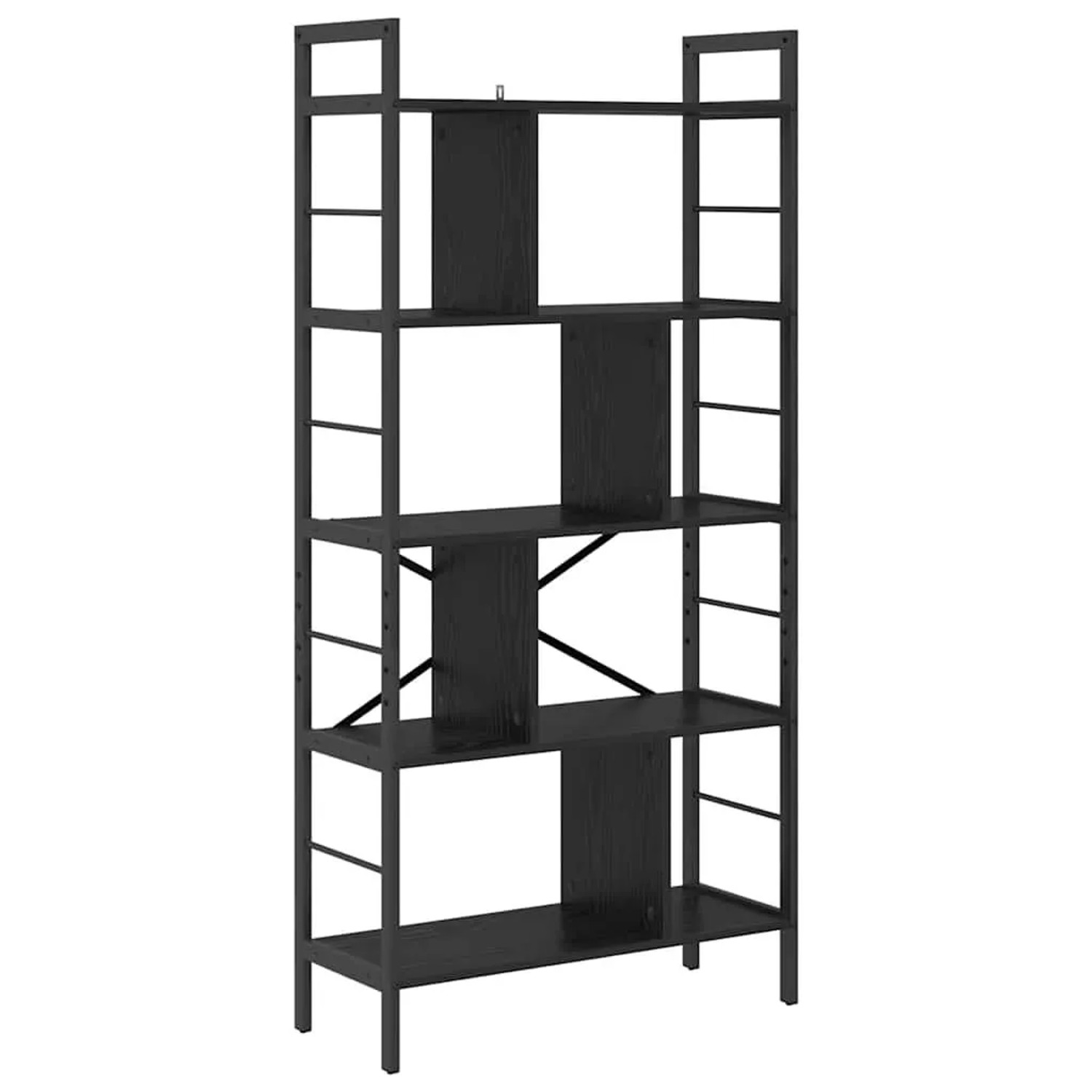 vidaXL Bücherregal Schwarz Eichen-Optik 75 x 30 x 156 cm Holzwerkstoff 8839 günstig online kaufen