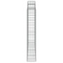 3er Set vidaXL Gabionen mit Hochbogen, 200x50x180/200cm, aus verzinktem Eisen.
