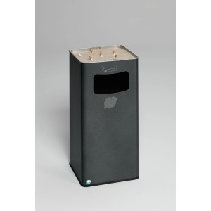 PROREGAL Klassischer Kombiascher Eckig HxBxT 70,5 x 33 x 33 cm Verzinkter Stahl Grau