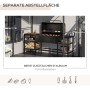 Outsunny GrillPavillon Metall Polyester Beige Schwarz 215B x 150T x 182/220H cm_5