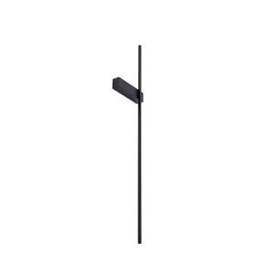 Lindby LED Wandleuchte Wandlampe Innen Natsumi 10031252 Modern in Schwarz aus Aluminium 1-flammig Wohnzimmerleuchte