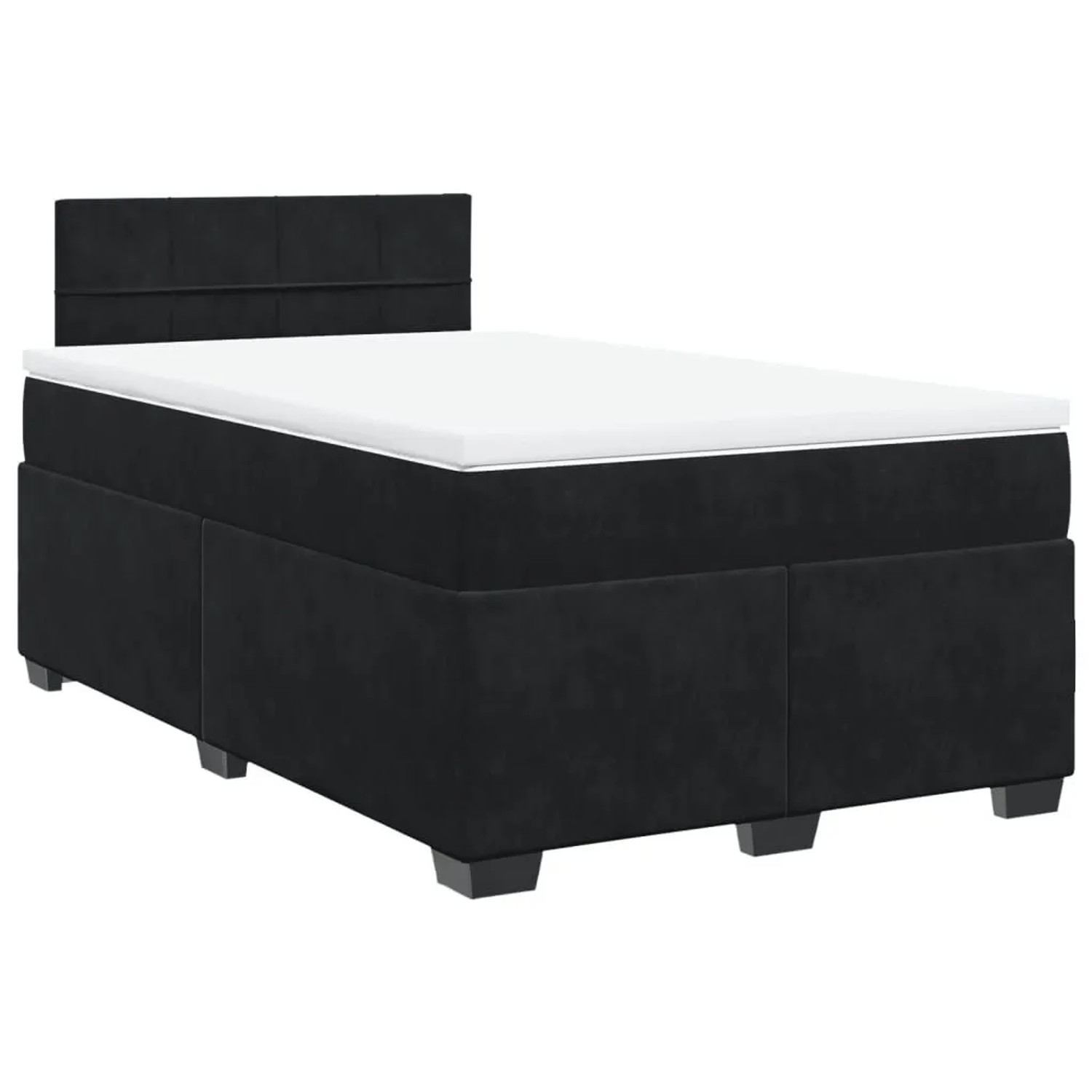 vidaXL Boxspringbett mit Matratze Schwarz 120x190 cm Samt 3288560 günstig online kaufen