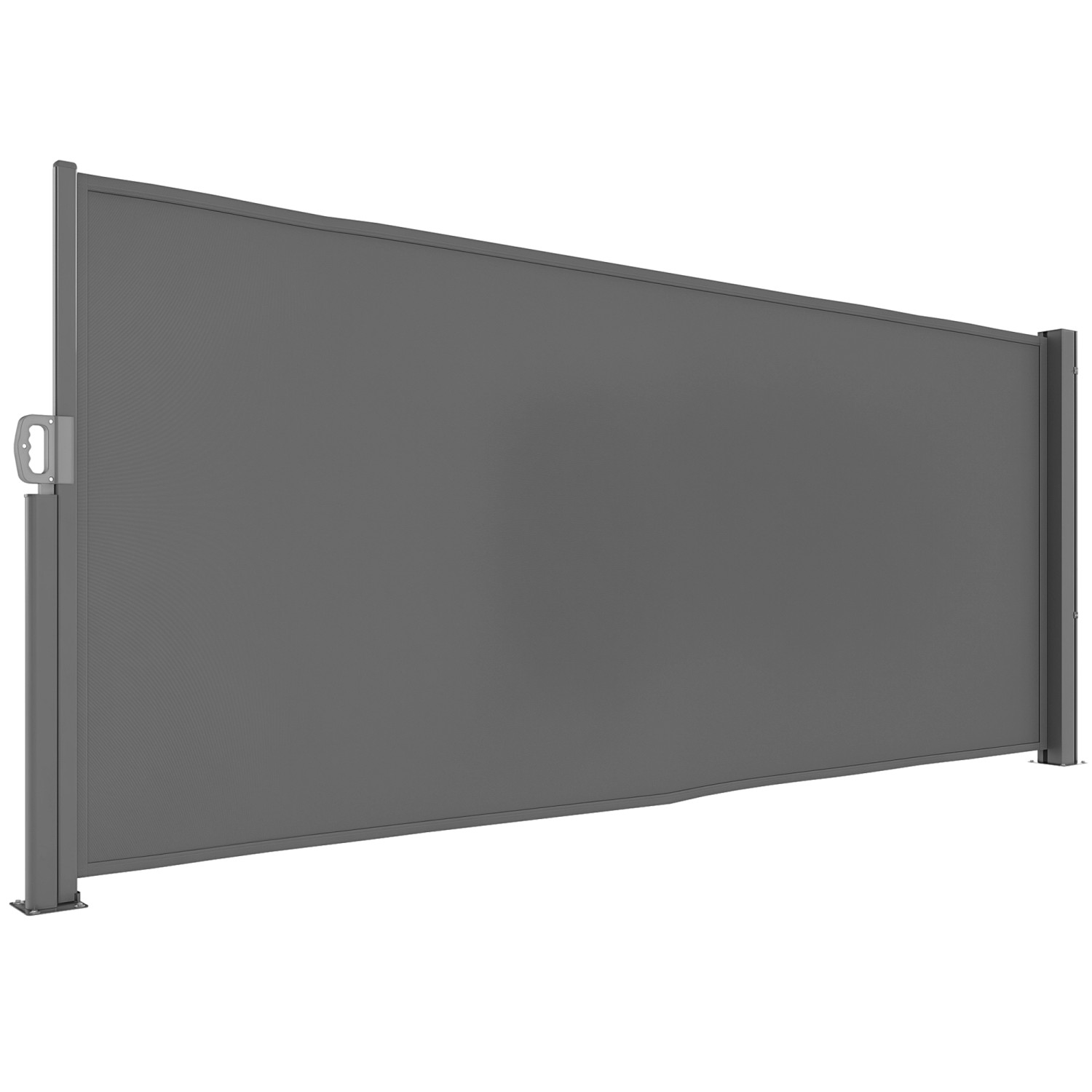 Outsunny Seitenmarkise Aluminium Polyester Dunkelgrau 300L x 140H cm günstig online kaufen
