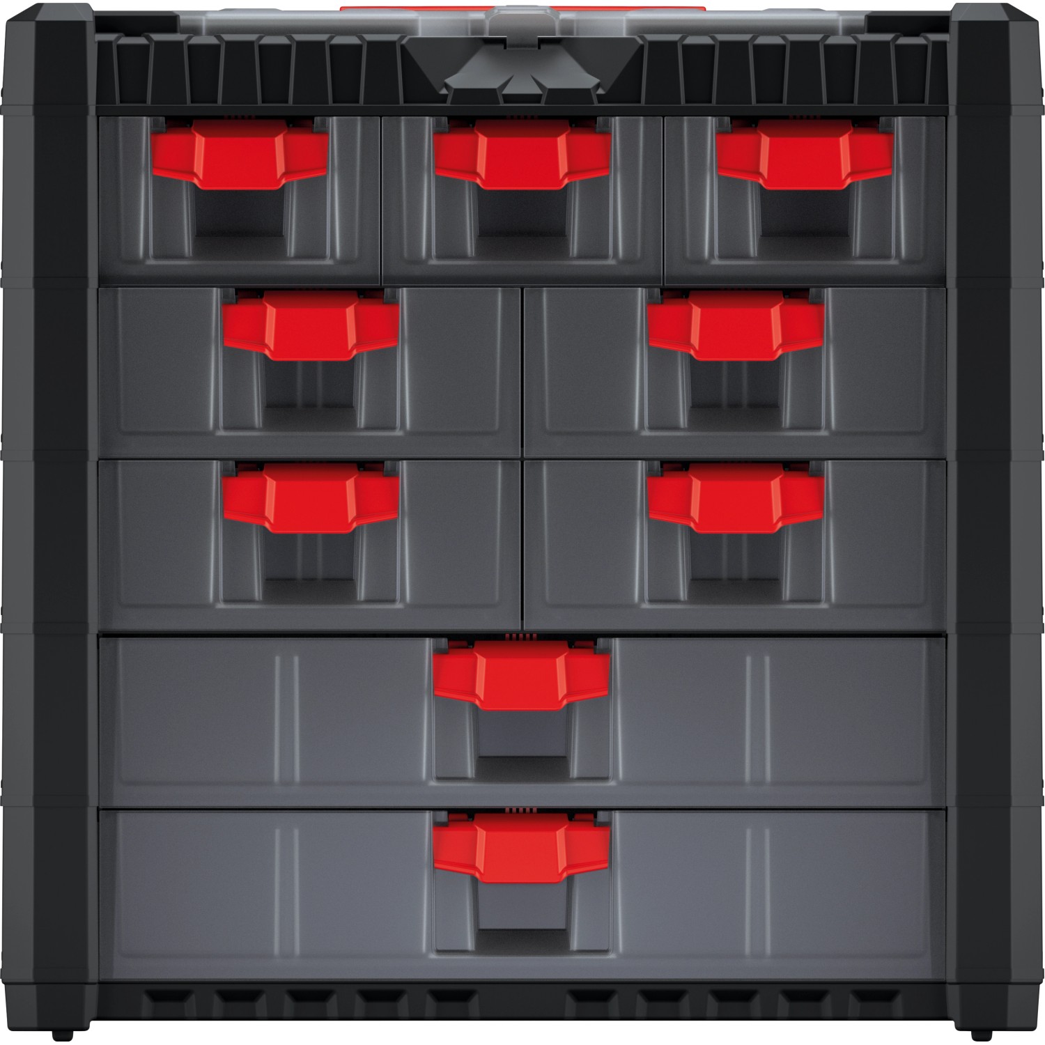 Kistenberg Werkzeug-Organizer Multicase Cargo, Aufbewahrungssystem mit Schubladen und Tragegriff.