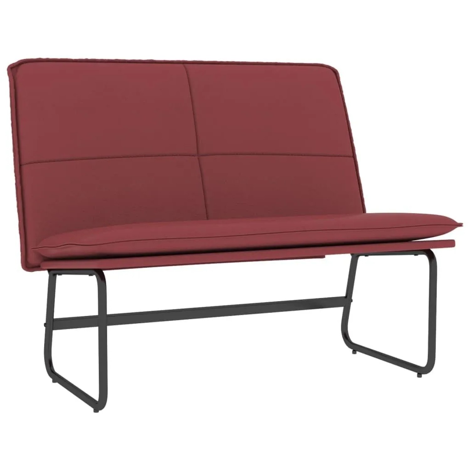vidaXL Sitzbank Weinrot 100x75x76 cm Kunstleder 351340