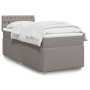 vidaXL Boxspringbett Taupe (90x190 cm) mit Matratze und Kopfteil.