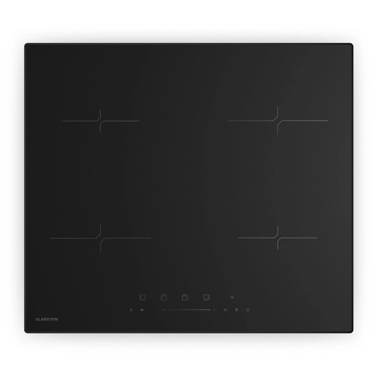 Klarstein Velaire Induktionskochfeld Edel 4 Kochzonen 7000 W 60 Cm Schwarz