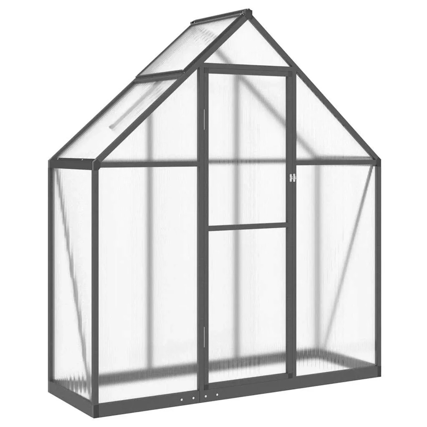 Furnicato Gewächshaus Mit Fundamentrahmen Anthrazit 169x58x195 Cm Alu