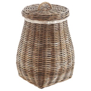 Kobolo Wäschekorb Rattankorb Aufbewahrungskorb Rattan Kubu Grey