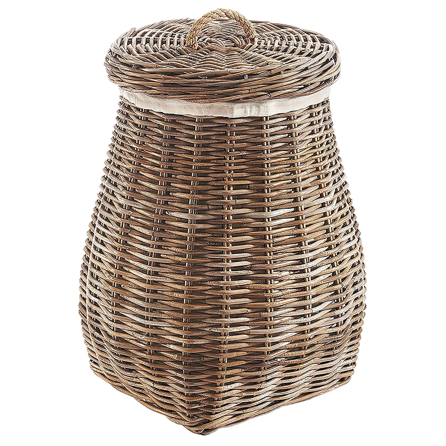 Kobolo Wäschekorb Rattankorb Aufbewahrungskorb Rattan Kubu Grey