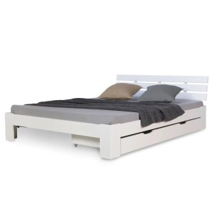 Homestyle4u Bettkasten in Weiß 173x16x63 cm 1911