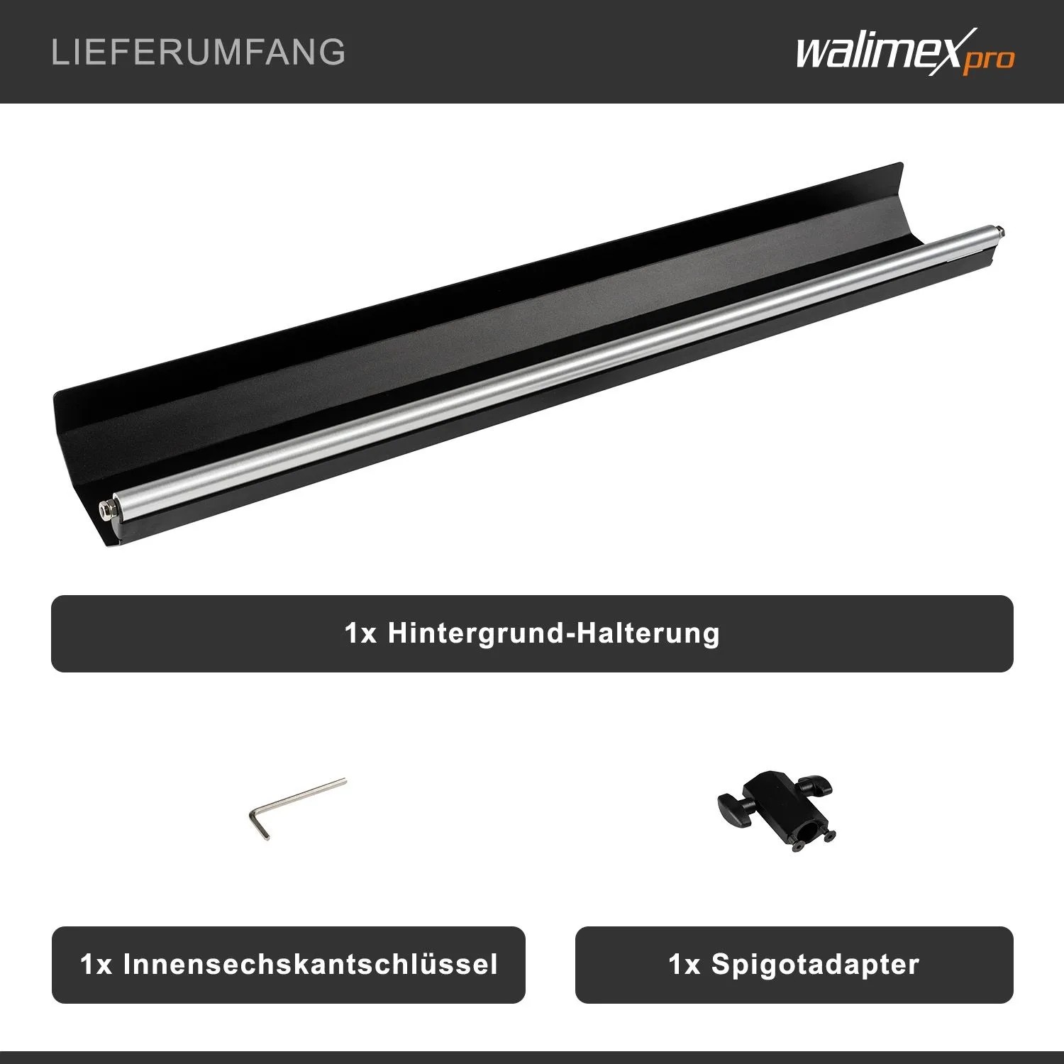 Walimex Pro Hintergrund Halterung Hintergrundsystem Fotohintergrund Fotostudio_5