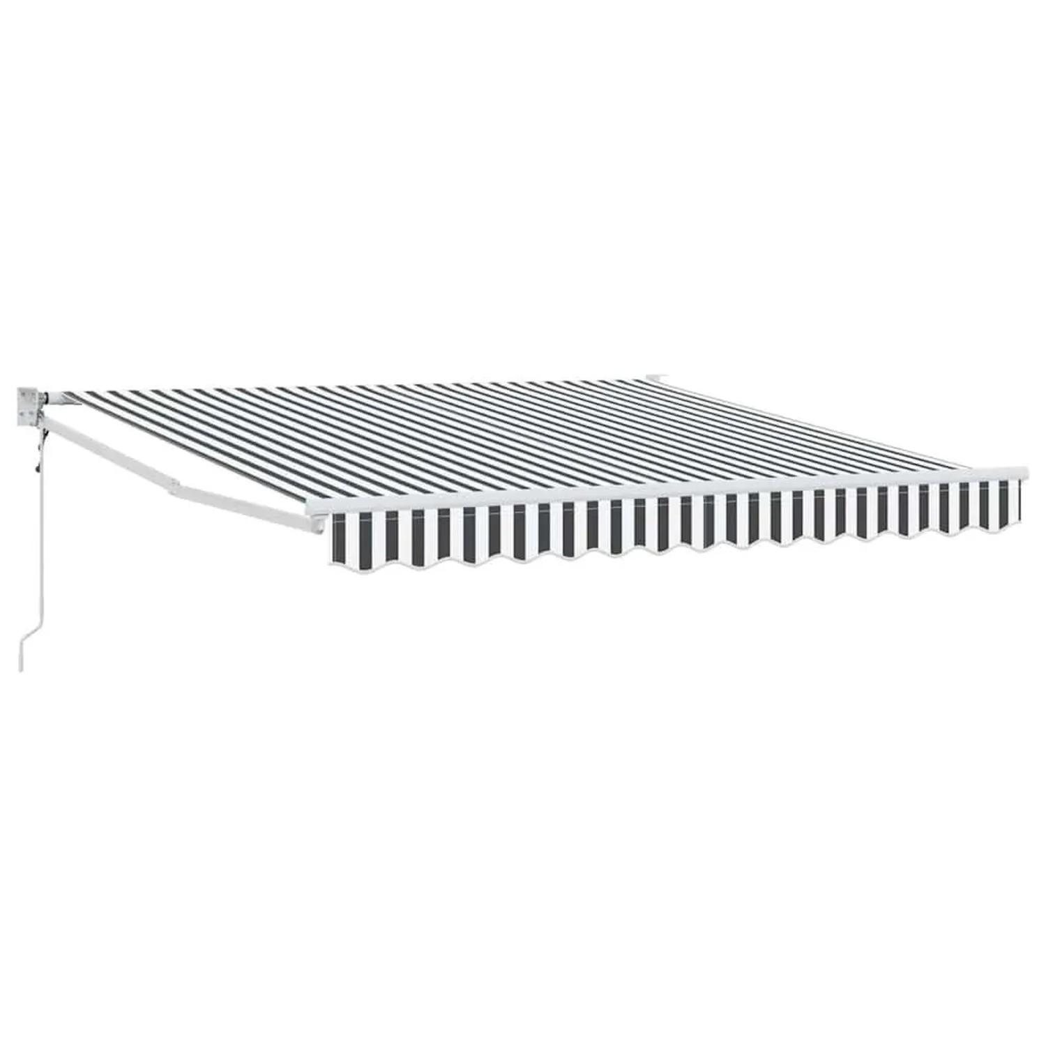 vidaXL Markise Einziehbar Anthrazit und Weiß 3x2,5 m Stoff & Aluminium 3216113