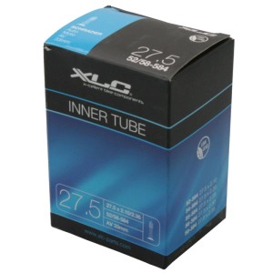 XLC Fahrradschlauch VT-A27 AV 33mm für 27.5 Zoll MTB-Räder. Schwarze Produktverpackung, Reparatur & Ersatzteil.