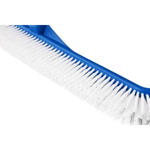 Bestway Aquabroom Poolbürsten-Aufsatz mit blauem Gehäuse und weißen Borsten für die Poolreinigung.